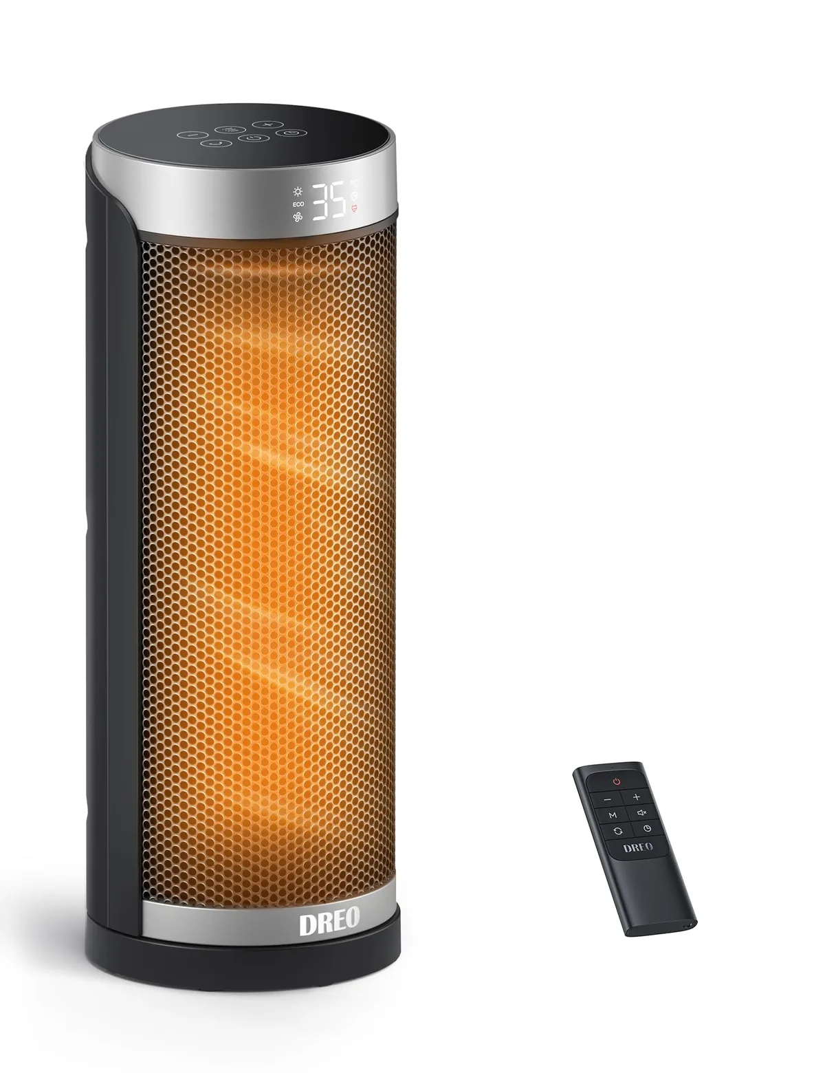 Dreo Calefactor de Torre 2000W con Oscilación 70 grados y Mando